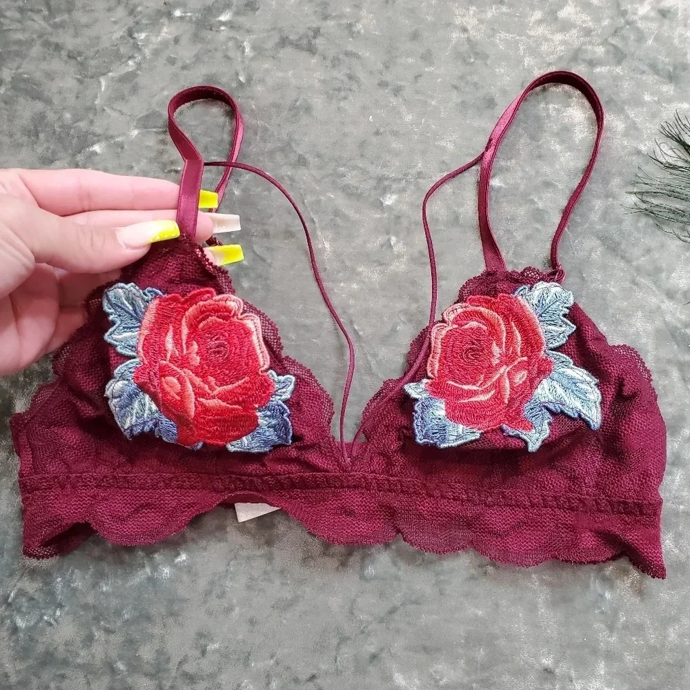 Pink By‎ Victoria's Secret Red Lace Bralette